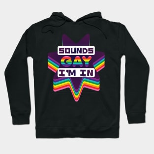 Sounds gay star [round] Hoodie